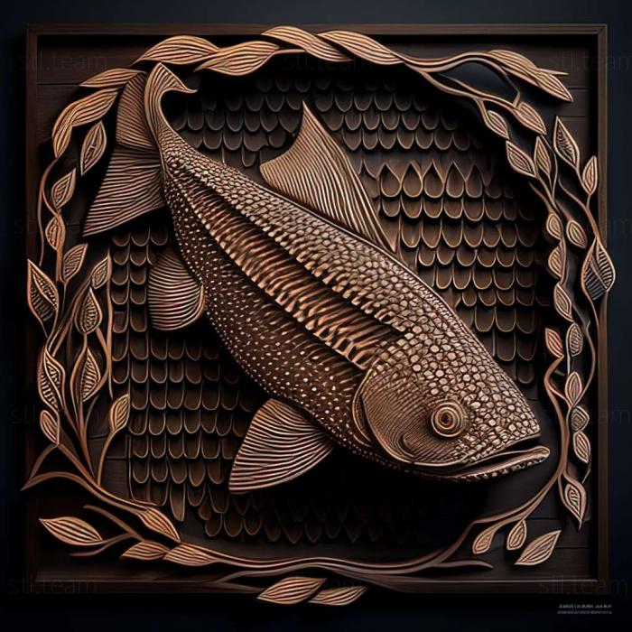 3D model Chain mail catfish acanthicus fish (STL)